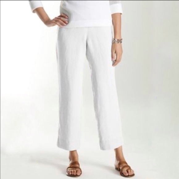 New J Jill White Linen Drawstring Waist Pants All Sizes New J Jill White Linen Drawstring Waist Pants All Sizes